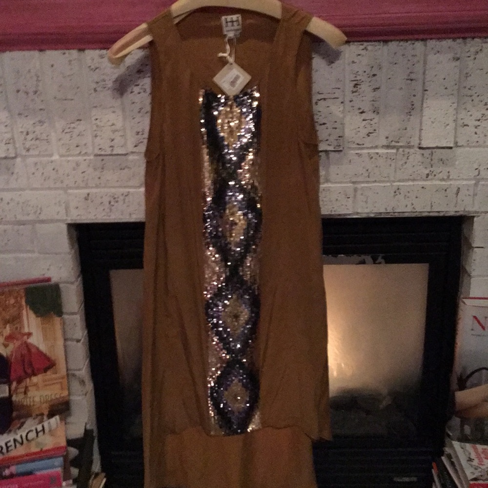 Haute Hippie high low sequin dress